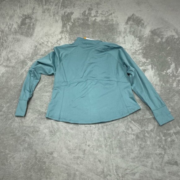 Jockey Womens XXL Zip-Up Jacket Light Blue Polyester/Spandex Blend NWT 6539 - Picture 2 of 7